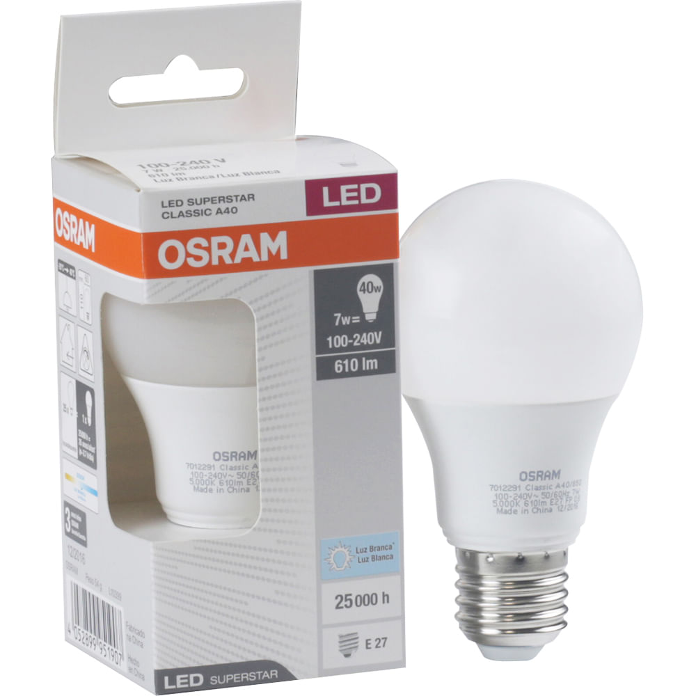 Lampada-LED-7W-Residencial-Bulbo-E27-Bivolt-Osram-Branco-Frio-5000K-01 Lampada-LED-7W-Residencial-Bulbo-E27-Bivolt-Osram-Branco-Frio-5000K-01