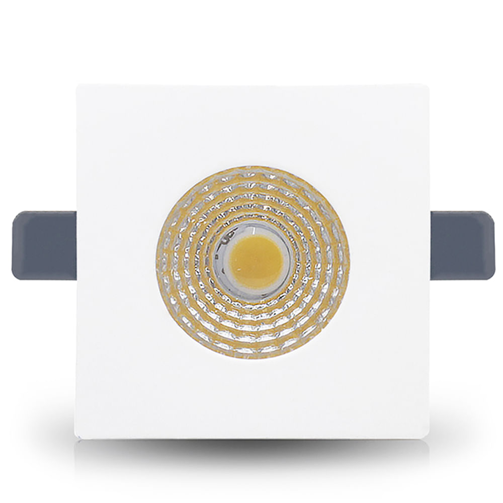 Spot-LED-de-Embutir-Mini-Dicroica-2W-Quadrada-Branco-Quente-Lente-Clara-Cristallux®-1 Spot-LED-de-Embutir-Mini-Dicroica-2W-Quadrada-Branco-Quente-Lente-Clara-Cristallux®-1
