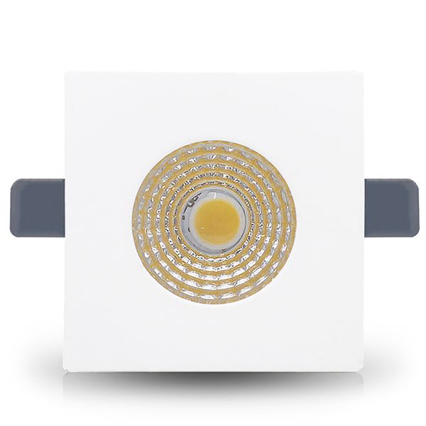 Spot-LED-de-Embutir-Mini-Dicroica-2W-Quadrada-Branco-Quente-Lente-Clara-Cristallux®-1