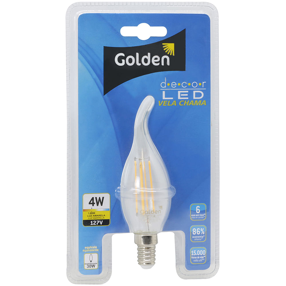 Lampada-LED-Vela-Chama-com-Filamento-Decorled-4W-Golden-127V-01 Lampada-LED-Vela-Chama-com-Filamento-Decorled-4W-Golden-127V-01