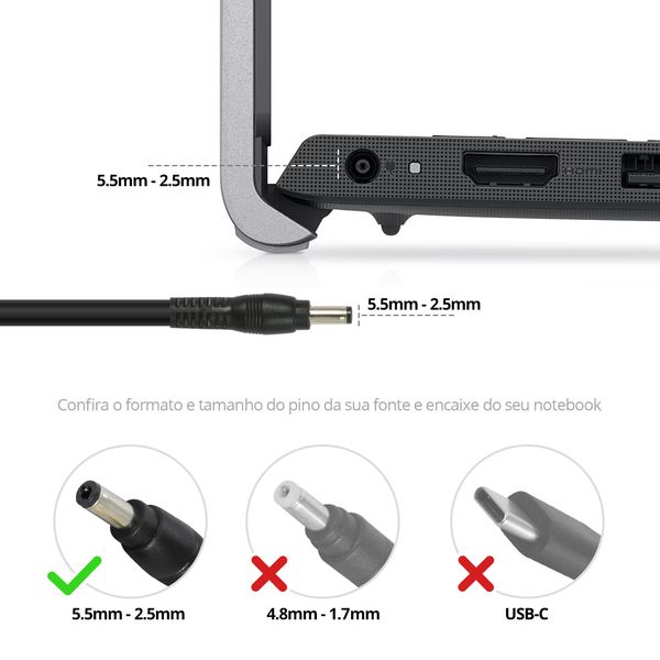 Fonte Carregador para Notebook HP OmniBook VT6200-3?v=20241112155035