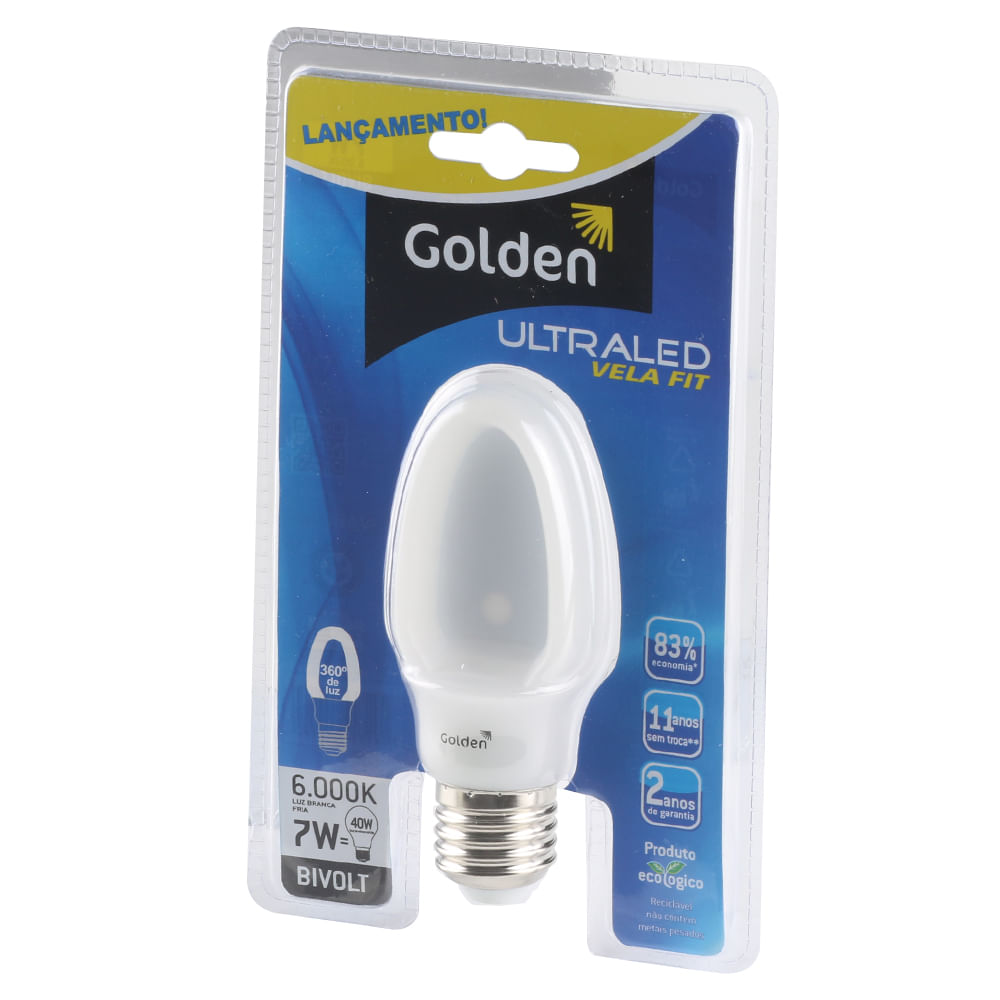 Lampada-de-LED-Vela-7W-Golden-Ultra-LED-Bivolt-E27-1 Lampada-de-LED-Vela-7W-Golden-Ultra-LED-Bivolt-E27-1